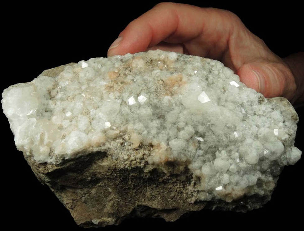 Analcime with Calcite from Cape Split, Blomidon Peninsula, Nova Scotia, Canada