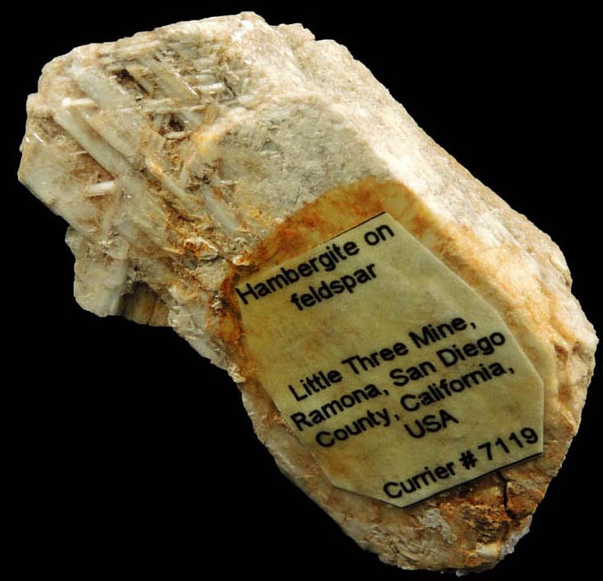 Hambergite from Little Three Mine, Ramona District, San Diego County, California