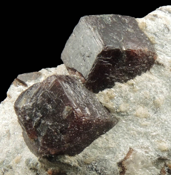 Almandine Garnet with Staurolite from Green's Farm, 750 m. ESE of Roxbury Falls, Roxbury, New Haven County, Connecticut