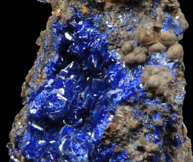 Azurite from 4750' Level, Lone Star Area, Phelps Dodge Morenci Mine, Morenci, Greenlee County, Arizona