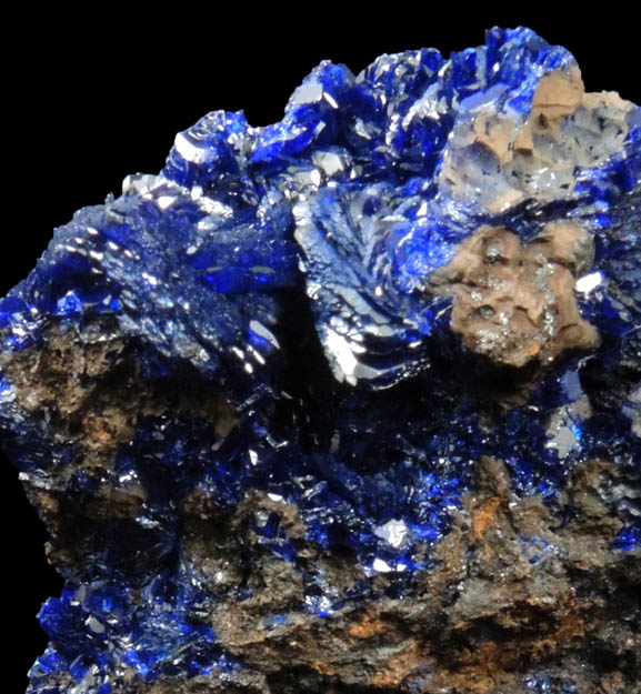 Azurite from 4750' Level, Lone Star Area, Phelps Dodge Morenci Mine, Morenci, Greenlee County, Arizona