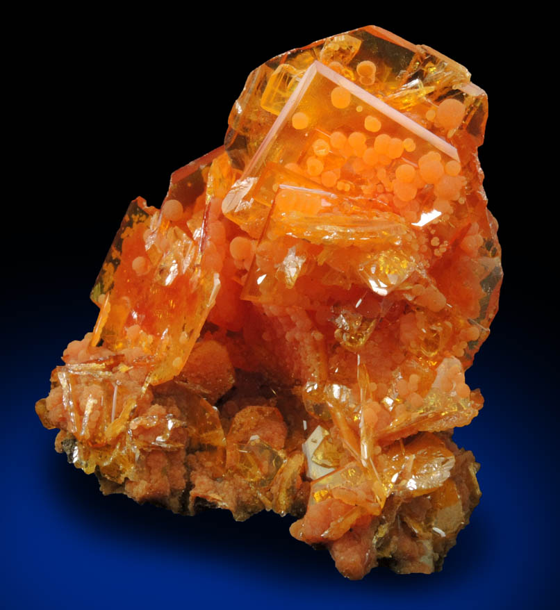 Wulfenite with Mimetite from San Francisco Mine, Cerro Prieto, north of Cucurpe, Sonora, Mexico