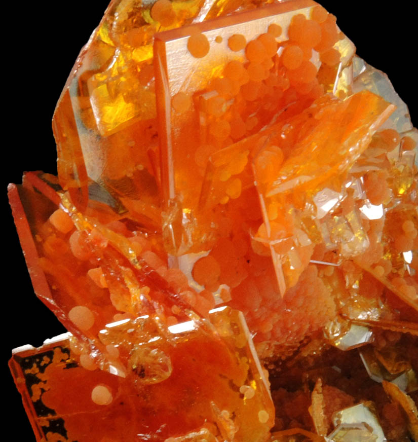 Wulfenite with Mimetite from San Francisco Mine, Cerro Prieto, north of Cucurpe, Sonora, Mexico