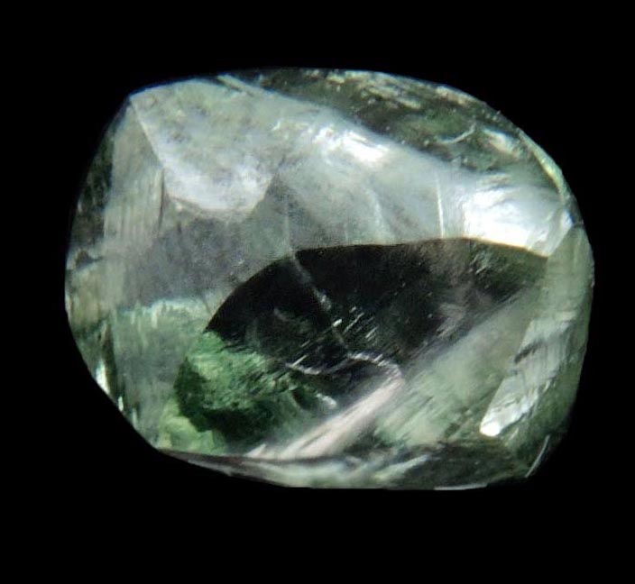 Diamond (1.18 carat fancy-green dodecahedral diamond) from near Ippy, 360 km northeast of Bangui, Central African Republic