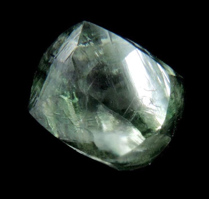 Diamond (1.18 carat fancy-green dodecahedral diamond) from near Ippy, 360 km northeast of Bangui, Central African Republic