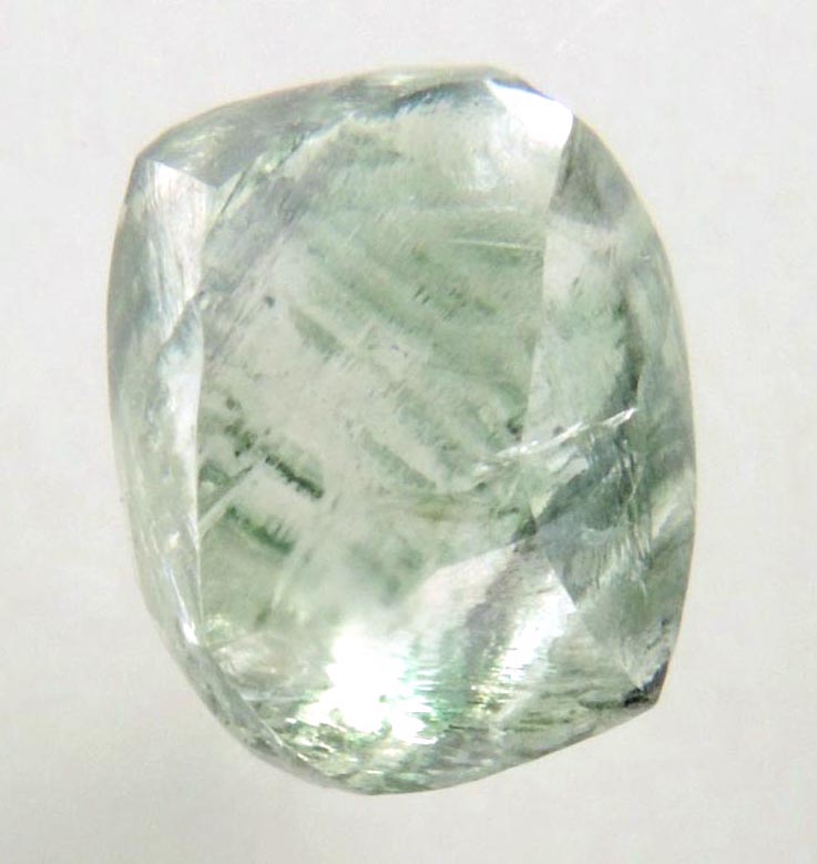 Diamond (1.18 carat fancy-green dodecahedral diamond) from near Ippy, 360 km northeast of Bangui, Central African Republic