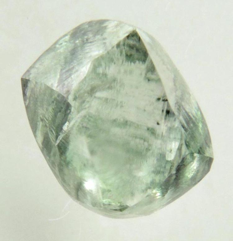 Diamond (1.18 carat fancy-green dodecahedral diamond) from near Ippy, 360 km northeast of Bangui, Central African Republic
