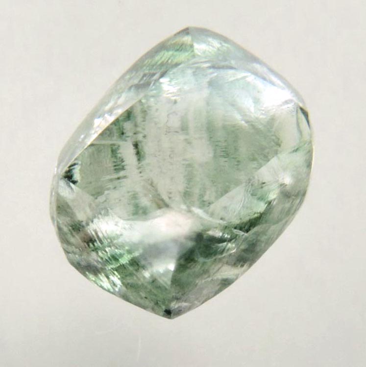 Diamond (1.18 carat fancy-green dodecahedral diamond) from near Ippy, 360 km northeast of Bangui, Central African Republic