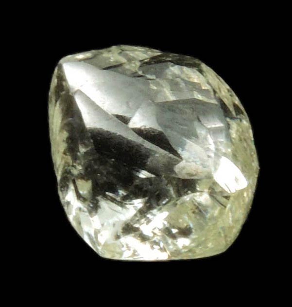 Diamond (1.75 carat superb gem-quality cuttable pale-yellow complex diamond) from Sakha (Yakutia) Republic, Siberia, Russia