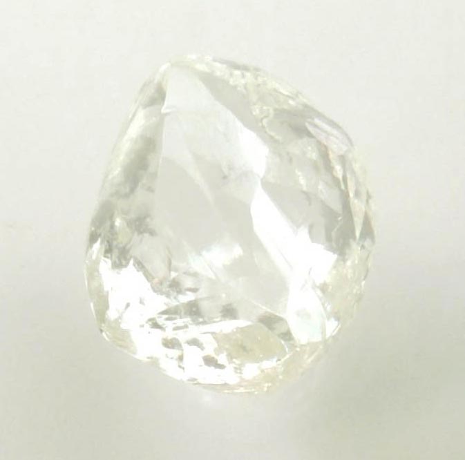 Diamond (1.75 carat superb gem-quality cuttable pale-yellow complex diamond) from Sakha (Yakutia) Republic, Siberia, Russia