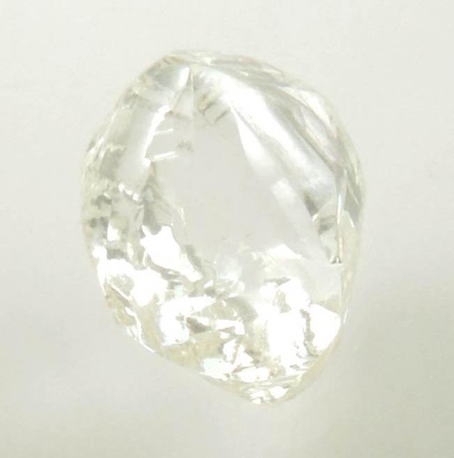 Diamond (1.75 carat superb gem-quality cuttable pale-yellow complex diamond) from Sakha (Yakutia) Republic, Siberia, Russia