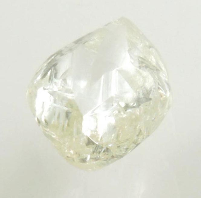 Diamond (1.75 carat superb gem-quality cuttable pale-yellow complex diamond) from Sakha (Yakutia) Republic, Siberia, Russia