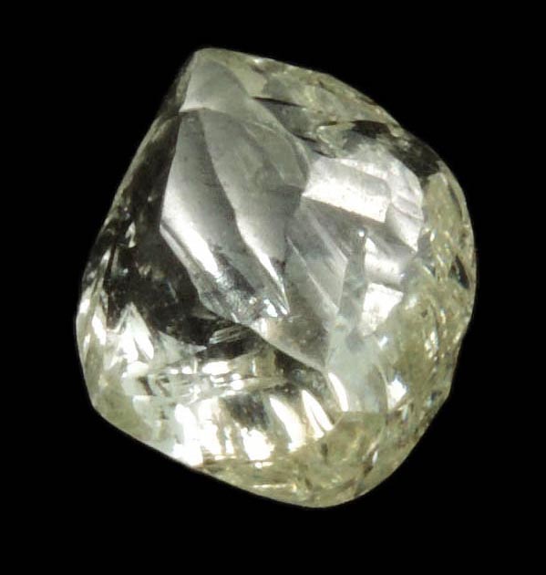 Diamond (1.75 carat superb gem-quality cuttable pale-yellow complex diamond) from Sakha (Yakutia) Republic, Siberia, Russia