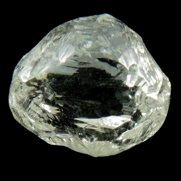 Diamond (1.92 carat superb gem-quality cuttable pale-yellow complex diamond) from Sakha (Yakutia) Republic, Siberia, Russia