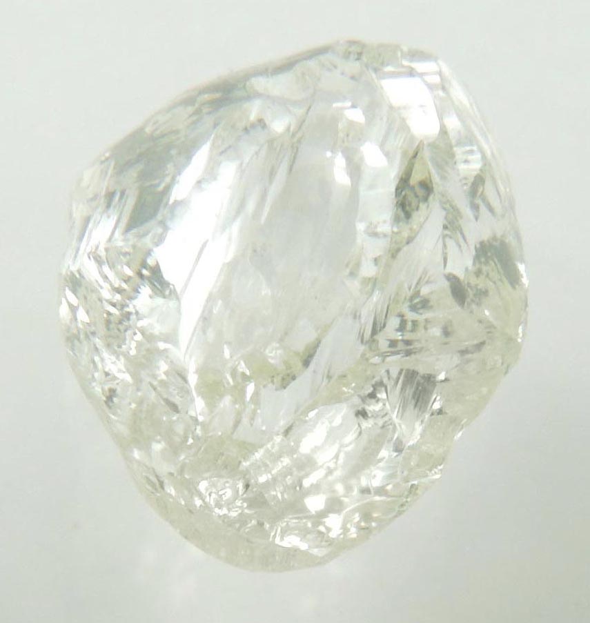 Diamond (1.92 carat superb gem-quality cuttable pale-yellow complex diamond) from Sakha (Yakutia) Republic, Siberia, Russia