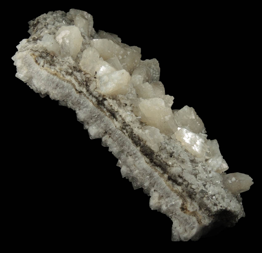 Heulandite with Quartz from (Upper New Street Quarry), Paterson, Passaic County, New Jersey