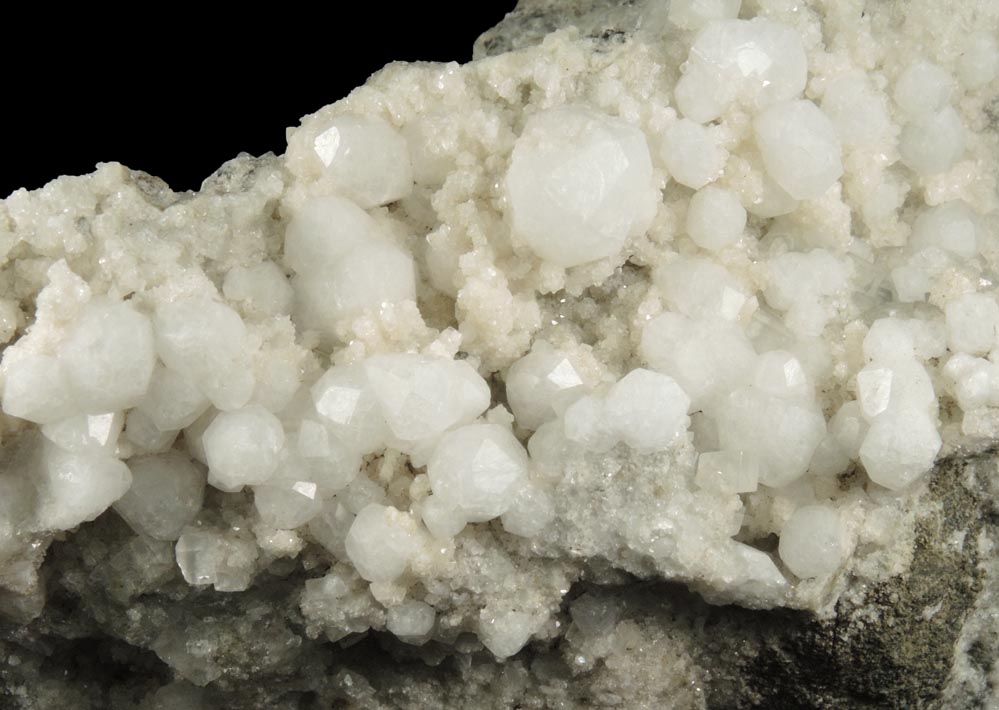 Analcime on Apophyllite from Prospect Park Quarry, Prospect Park, Passaic County, New Jersey