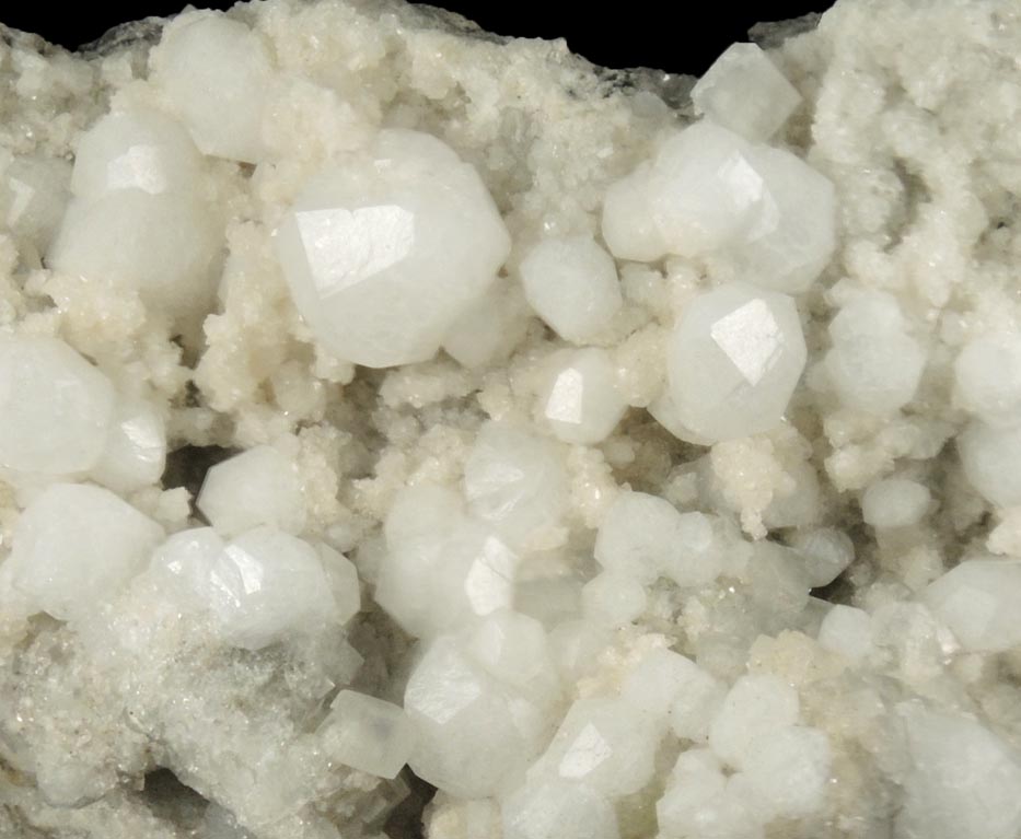 Analcime on Apophyllite from Prospect Park Quarry, Prospect Park, Passaic County, New Jersey