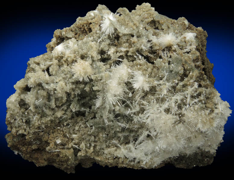 Natrolite on Calcite from Millington Quarry, Bernards Township, Somerset County, New Jersey