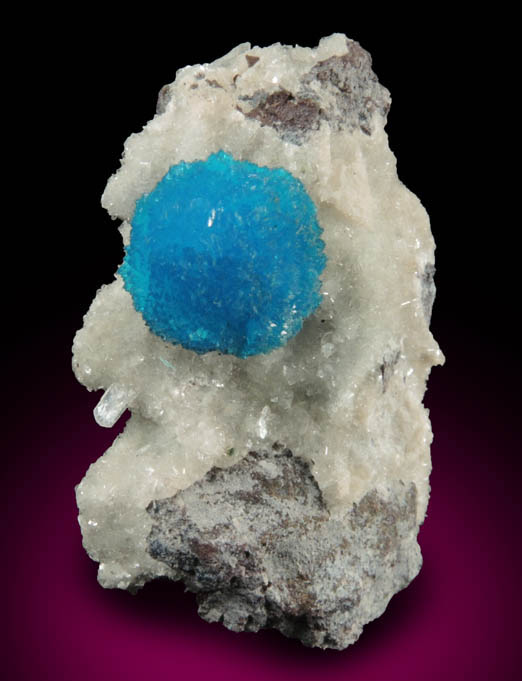 Cavansite on Stilbite-Ca from Wagholi Quarry, Maharashtra, India