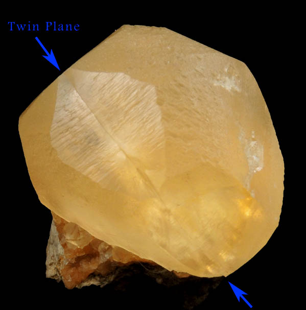 Calcite (contact twinned crystals) from Thomasville Crushed Stone Quarry, Jackson Township, York County, Pennsylvania