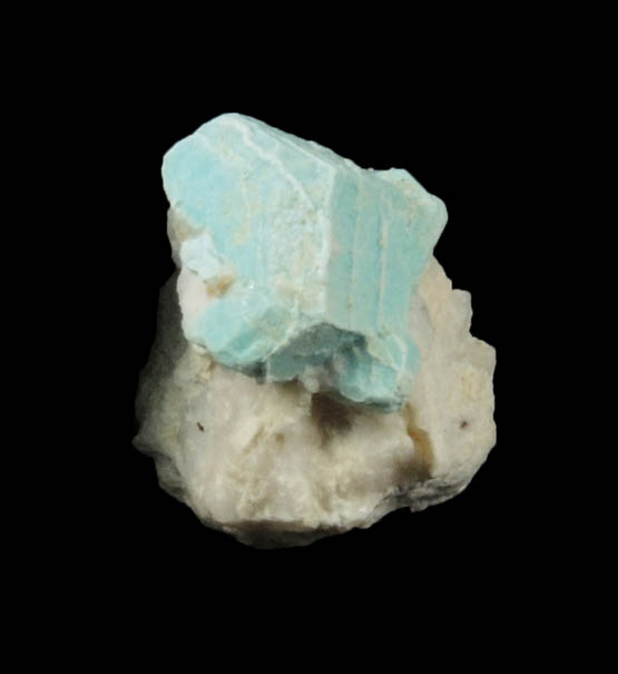 Turquoise pseudomorph after Beryl from Apache Canyon Mines, West Camp, Turquoise Mountains near Baker, California