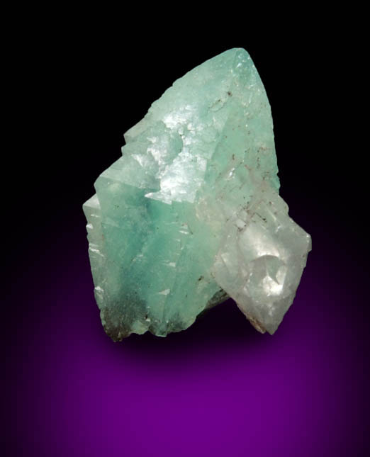 Adamite var. Cuprian Adamite with Calcite from Mina Ojuela, Mapim, Durango, Mexico