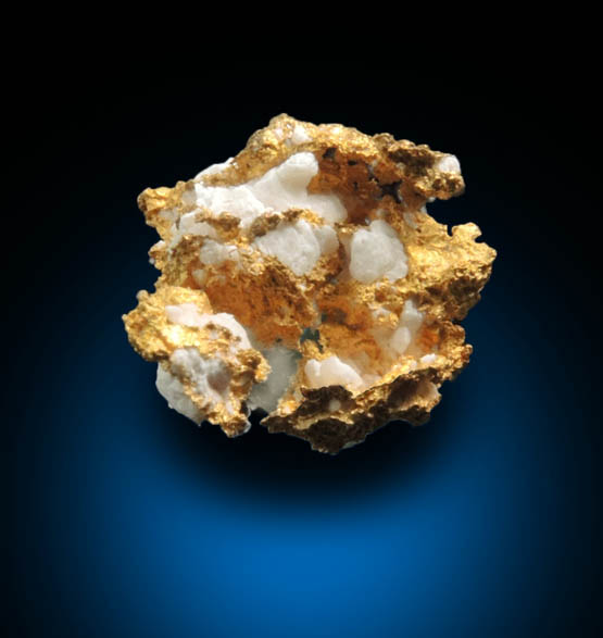 Gold (native gold) in Quartz from Mother Lode Gold Belt, Amador County, California