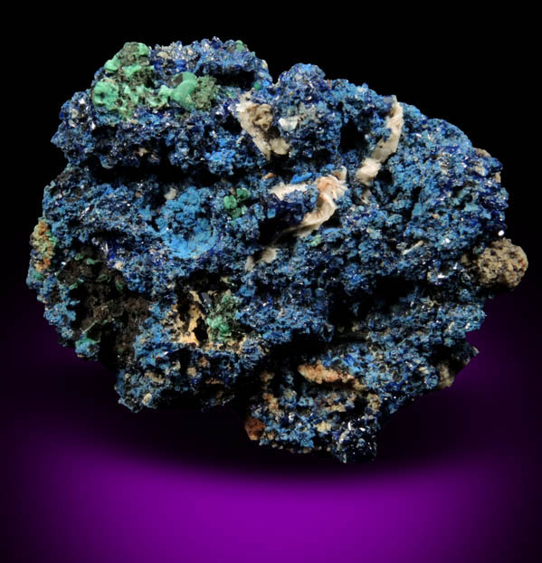 Azurite, Barite, Malachite from Tynagh Mine, Northgate Dumps, County Galway, Ireland