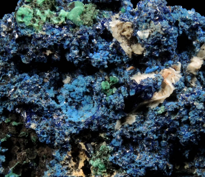 Azurite, Barite, Malachite from Tynagh Mine, Northgate Dumps, County Galway, Ireland