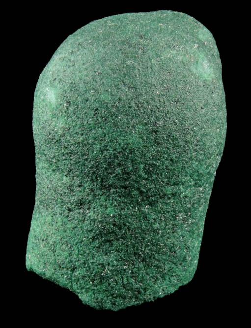 Malachite hollow stalactite from Kolwezi Mining District, 240 km WNW of  Lubumbashi, Katanga Copperbelt, Lualaba Province, Democratic Republic of the Congo