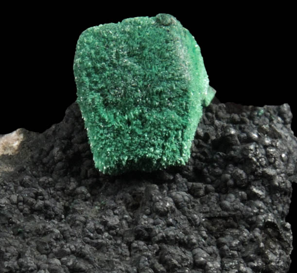 Malachite pseudomorph after Azurite from New Cornelia Mine, Ajo, Pima County, Arizona