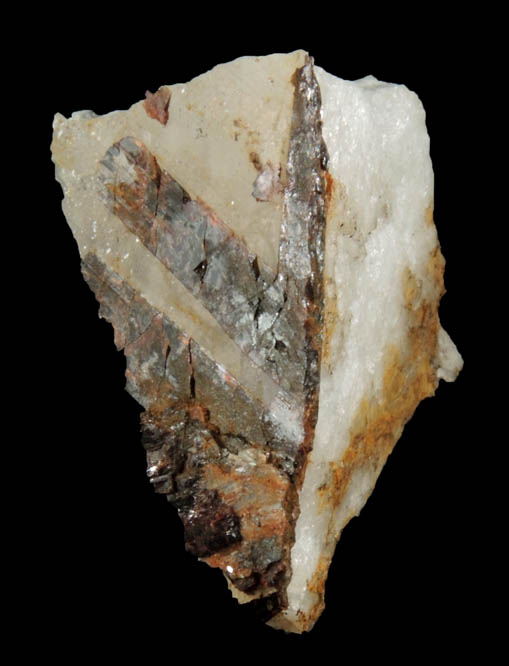 Rutile on Quartz from Davis Farm, Bethel, Windsor County, Vermont