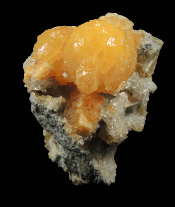 Stilbite and Calcite from Fairfax Quarry, 6.4 km west of Centreville, Fairfax County, Virginia