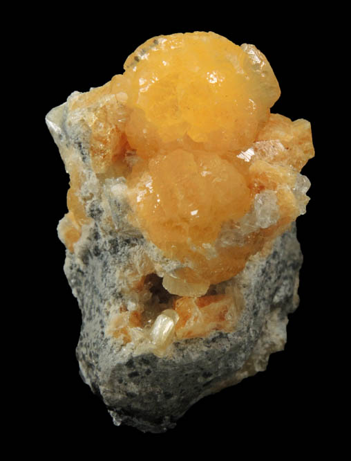 Stilbite and Calcite from Fairfax Quarry, 6.4 km west of Centreville, Fairfax County, Virginia