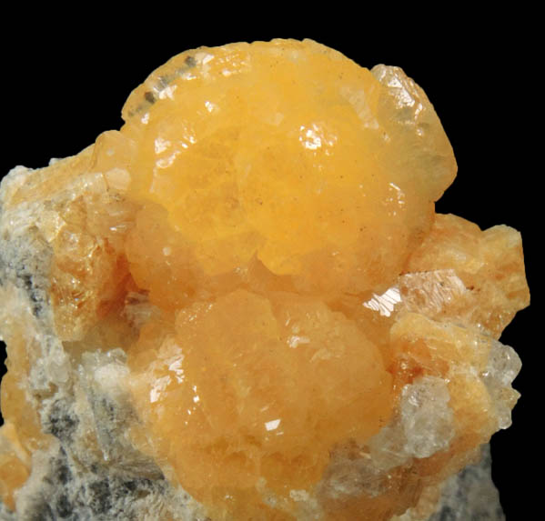 Stilbite and Calcite from Fairfax Quarry, 6.4 km west of Centreville, Fairfax County, Virginia