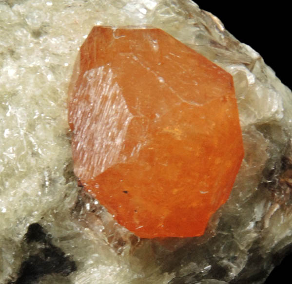 Spessartine Garnet in Muscovite from Loliondo, Mpwapwa District, Dodoma, Tanzania