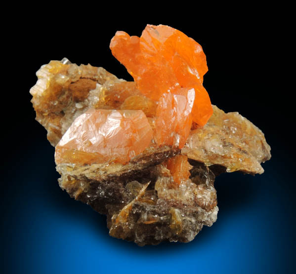 Wulfenite from Mibladen, Haute Moulouya Basin, Zeida-Aouli-Mibladen belt, Midelt Province, Morocco