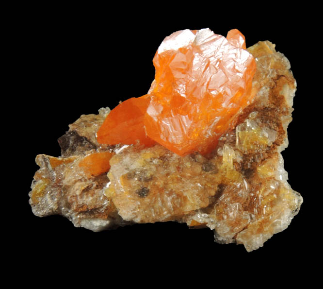 Wulfenite from Mibladen, Haute Moulouya Basin, Zeida-Aouli-Mibladen belt, Midelt Province, Morocco