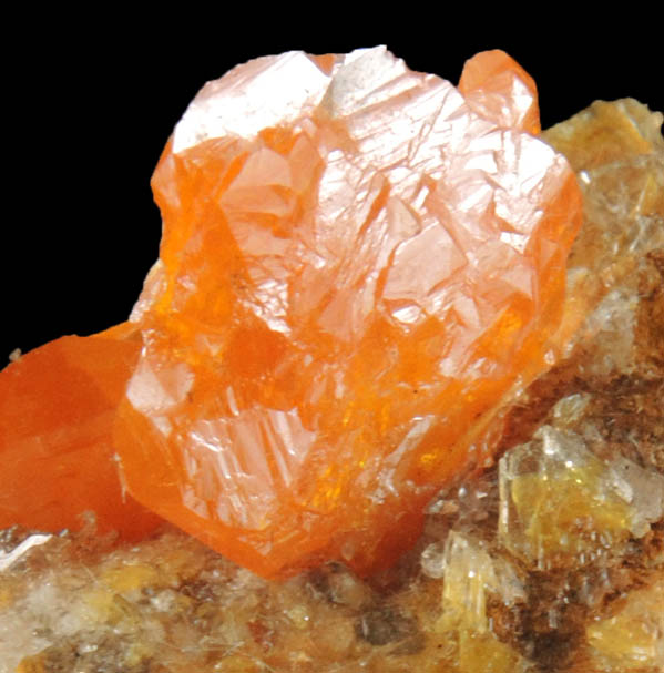 Wulfenite from Mibladen, Haute Moulouya Basin, Zeida-Aouli-Mibladen belt, Midelt Province, Morocco