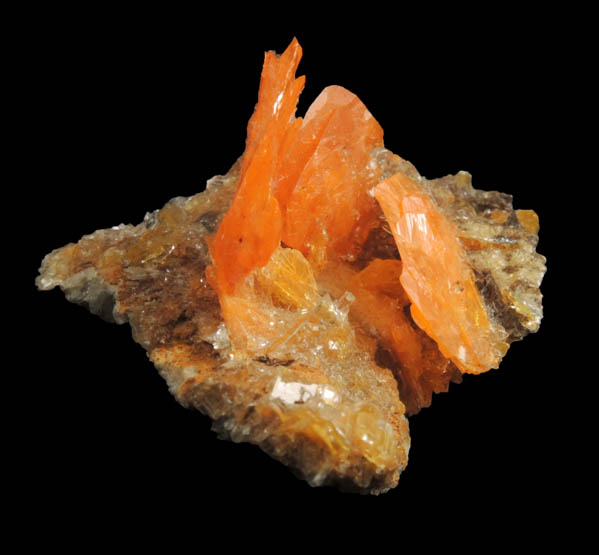 Wulfenite from Mibladen, Haute Moulouya Basin, Zeida-Aouli-Mibladen belt, Midelt Province, Morocco