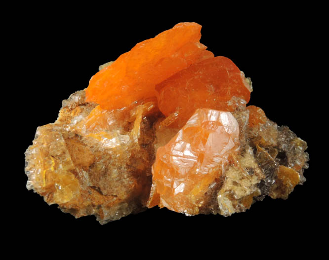 Wulfenite from Mibladen, Haute Moulouya Basin, Zeida-Aouli-Mibladen belt, Midelt Province, Morocco