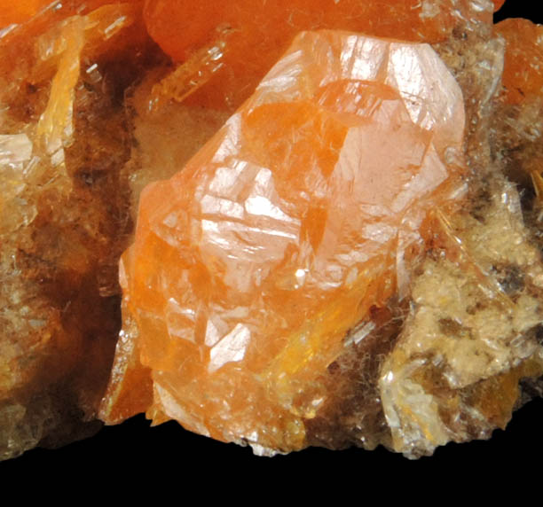 Wulfenite from Mibladen, Haute Moulouya Basin, Zeida-Aouli-Mibladen belt, Midelt Province, Morocco