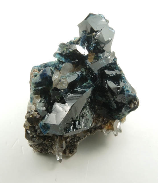 Lazulite, Siderite, Quartz from Rapid Creek, 70 km northwest of Aklavik, Yukon, Canada