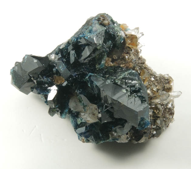 Lazulite, Siderite, Quartz from Rapid Creek, 70 km northwest of Aklavik, Yukon, Canada