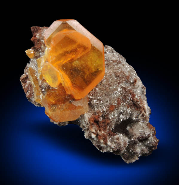 Wulfenite on Hemimorphite from 79 Mine, Banner District, near Hayden, Gila County, Arizona