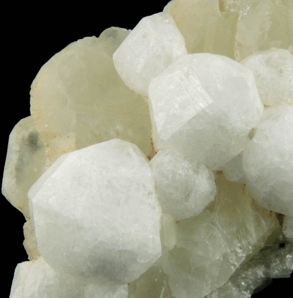 Analcime on Datolite from Paterson (probably New Street Quarry), Passaic County, New Jersey