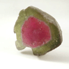 Elbaite var. Watermelon Tourmaline (polished slice) from Minas Gerais, Brazil