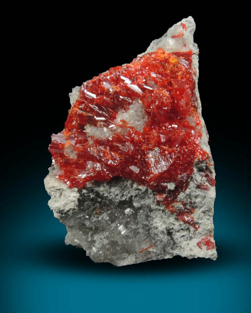 Realgar with Calcite from Getchell Mine, Humboldt County, Nevada