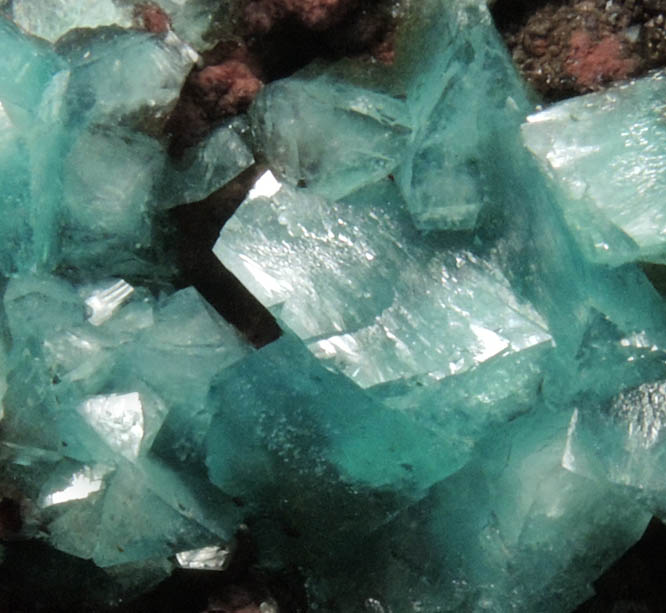 Adamite var. Cuprian Adamite with Calcite from Mina Ojuela, Mapim, Durango, Mexico